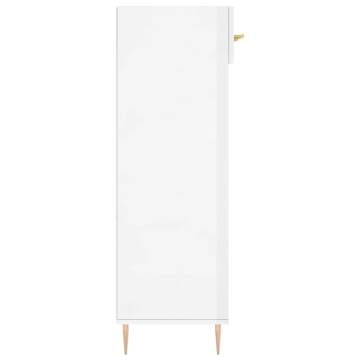 Shoe Cabinet High Gloss White - Stylish & Durable Storage