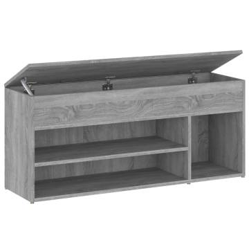 Shoe Bench Grey Sonoma - Stylish Storage & Seating