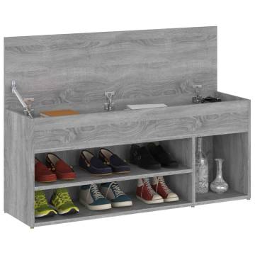 Shoe Bench Grey Sonoma - Stylish Storage & Seating