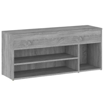 Shoe Bench Grey Sonoma - Stylish Storage & Seating