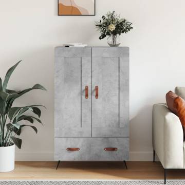 Stylish Highboard Concrete Grey - 69.5x31x115 cm | HipoMarket