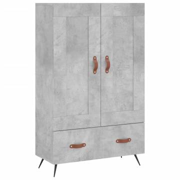 Stylish Highboard Concrete Grey - 69.5x31x115 cm | HipoMarket