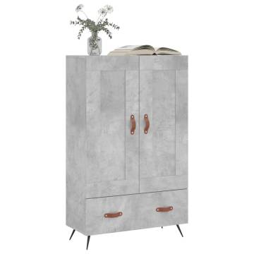 Stylish Highboard Concrete Grey - 69.5x31x115 cm | HipoMarket