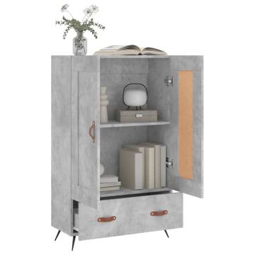 Stylish Highboard Concrete Grey - 69.5x31x115 cm | HipoMarket