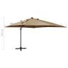 Cantilever Umbrella with LED Lights - Taupe 300 cm | HiPO Market