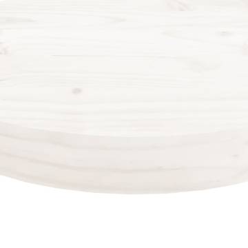 Round White Table Top Ø50x3 cm - Solid Pine Wood