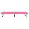 Folding Sun Lounger Steel Pink - Comfortable & Portable