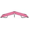 Folding Sun Lounger Steel Pink - Comfortable & Portable