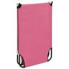 Folding Sun Lounger Steel Pink - Comfortable & Portable