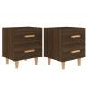 Bed Cabinets 2 pcs Brown Oak - Scandinavian Style Furniture