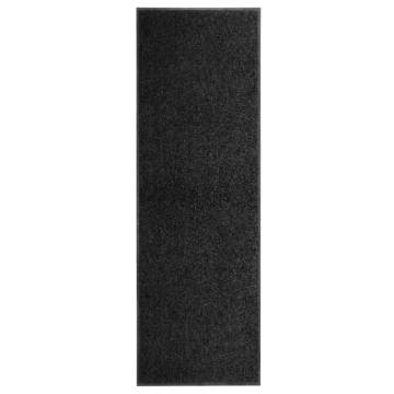 Washable Black Doormat 60x180 cm – Durable & Non-slip