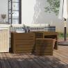 3 Piece Garden Box Set Honey Brown Solid Wood Pine Colour honey brown Size 50.5 x 50.5 x 46.5 cm 