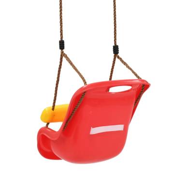 Baby Swing with Safety Belt - PP Red - Joyful Outdoor Fun