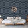 DUTCH WALLCOVERINGS Wallpaper Geometric Blue and Gold Colour blue and gold Quantity in Package 1 