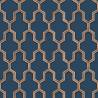 DUTCH WALLCOVERINGS Blue & Gold Geometric Wallpaper | HipoMarket