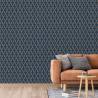 DUTCH WALLCOVERINGS Blue & Gold Geometric Wallpaper | HipoMarket