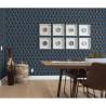 DUTCH WALLCOVERINGS Blue & Gold Geometric Wallpaper | HipoMarket