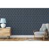 DUTCH WALLCOVERINGS Blue & Gold Geometric Wallpaper | HipoMarket