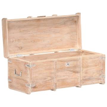 Solid Acacia Wood Storage Chest | 90x40x40 cm - Hipo Market