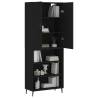 Stylish Highboard Black 69.5x34x180 cm | Durable Engineered Wood