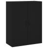 Stylish Highboard Black 69.5x34x180 cm | Durable Engineered Wood