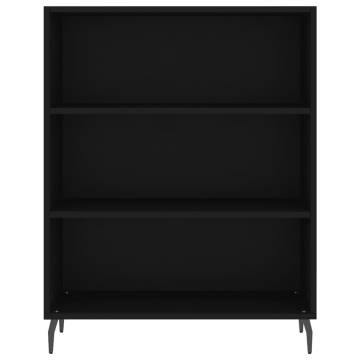 Stylish Highboard Black 69.5x34x180 cm | Durable Engineered Wood