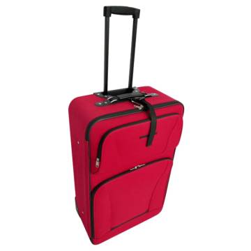 Five Piece Red Travel Luggage Set - Durable & Practical