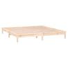 LED Bed Frame 160x200 cm | Solid Wood with RGB Lights