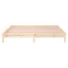 LED Bed Frame 160x200 cm | Solid Wood with RGB Lights