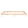 LED Bed Frame 160x200 cm | Solid Wood with RGB Lights