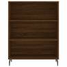 Highboard Brown Oak - Stylish Engineered Wood Storage Cabinet