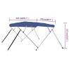 4 Bow Bimini Top Blue 243x210x137 cm | HipoMarket