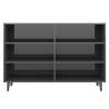 Modern High Gloss Grey Sideboard - 103.5x35x70 cm