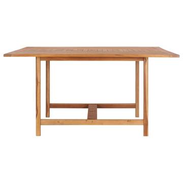 Garden Table 150x150 cm - Solid Teak Wood for Indoor & Outdoor Use