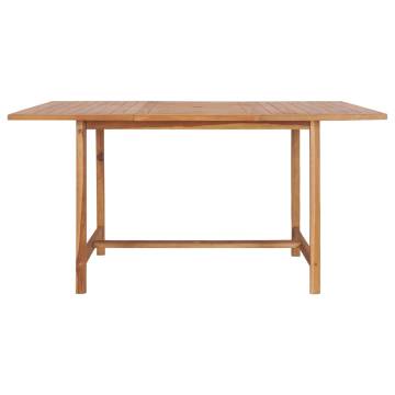 Garden Table 150x150 cm - Solid Teak Wood for Indoor & Outdoor Use