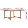 Garden Table 150x150 cm - Solid Teak Wood for Indoor & Outdoor Use