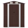 Dark Brown Garden Shed 192x108 cm - Durable Galvanised Steel