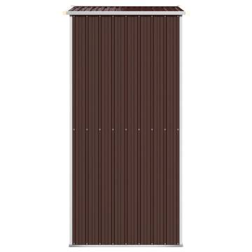 Dark Brown Garden Shed 192x108 cm - Durable Galvanised Steel