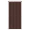 Dark Brown Garden Shed 192x108 cm - Durable Galvanised Steel