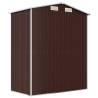 Dark Brown Garden Shed 192x108 cm - Durable Galvanised Steel