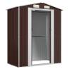 Dark Brown Garden Shed 192x108 cm - Durable Galvanised Steel