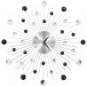 Wall Clock with Quartz Movement Modern Design 50 cm Colour silver and black 