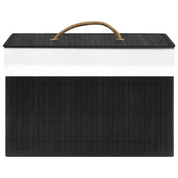 Bamboo Storage Boxes - 4 Piece Set in Black | HipoMarket