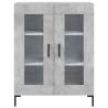 Stylish Highboard Concrete Grey - Engineered Wood Storage