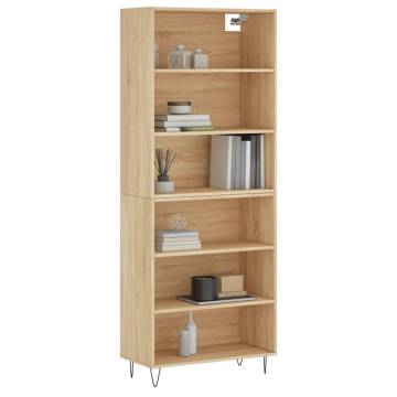 Stylish Highboard Sonoma Oak - 69.5x32.5x180 cm