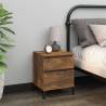 Stylish Smoked Oak Bedside Cabinets - Set of 2 | Hipomarket