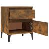 Stylish Smoked Oak Bedside Cabinets - Set of 2 | Hipomarket