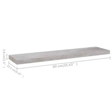 Floating Wall Shelves - 4 pcs Concrete Grey | Hipomarket