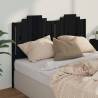 Stylish Black Pine Bed Headboard - 166x4x110 cm