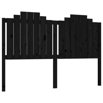 Stylish Black Pine Bed Headboard - 166x4x110 cm